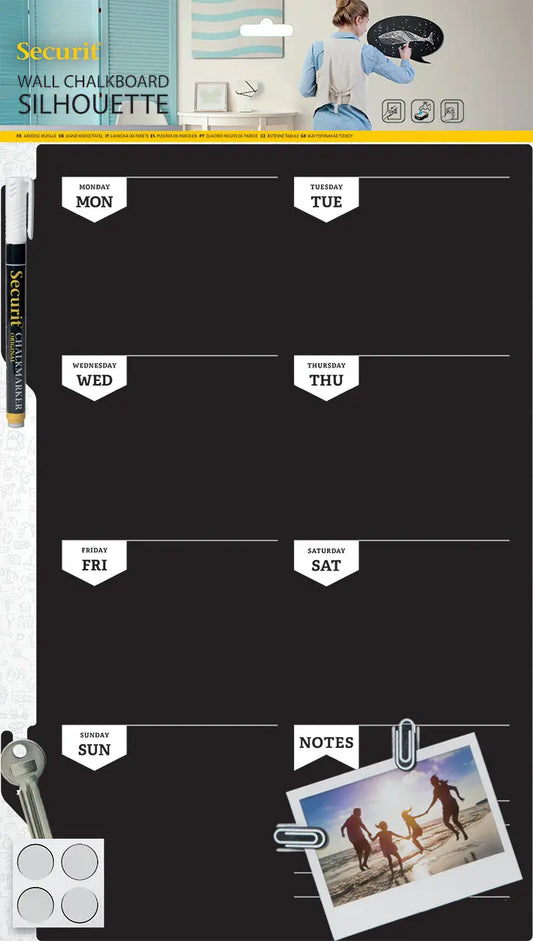 SECURIT Kreidetafel PLAN FB-PLAN schwarz 44.9x30x0.3cm Idealshop