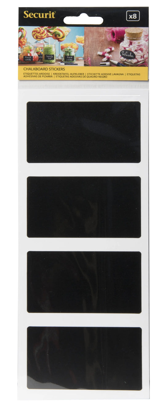 SECURIT Kreidetafel-Sticker RECT CS-RECT-8 schwarz 4.7x8x0.004cm Idealshop
