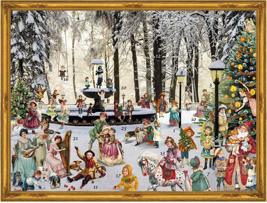 SELLMER Adventskalender 26.5x 35.5cm 70155 Verschneiter Brunnen Idealshop