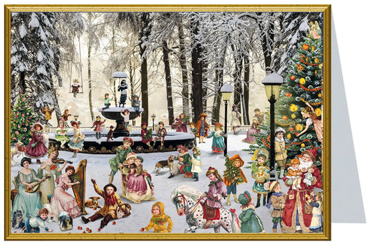 SELLMER Weihnachtskarte B6 99155 Verschneiter Brunnen Idealshop