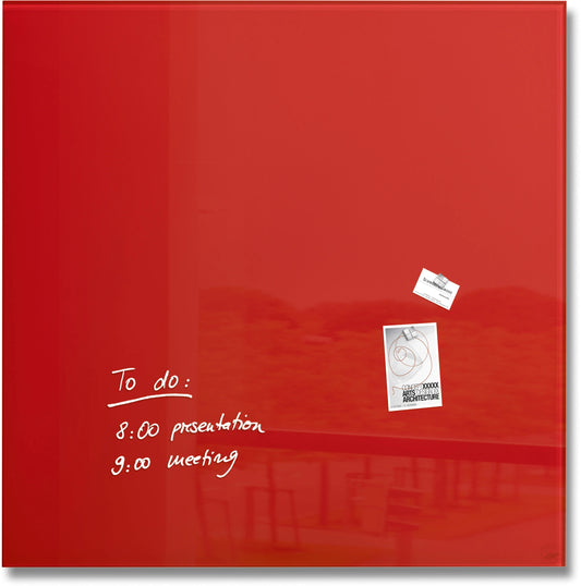 SIGEL Glas-Magnetboard GL202 rot 1000x1000x15mm Idealshop
