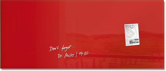 SIGEL Glas-Magnetboard GL242 rot 1300x550x15mm Idealshop