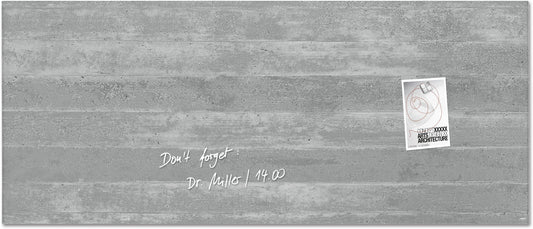 SIGEL Glas-Magnetboard GL248 Beton 1300x550x15 mm Idealshop