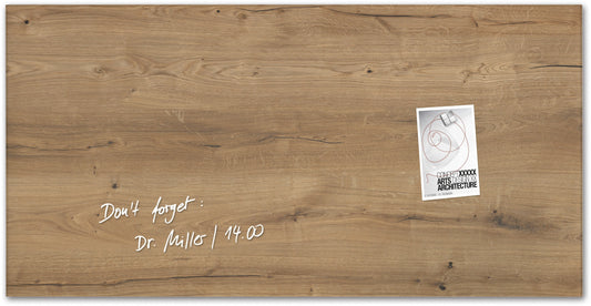 SIGEL Glas-Magnetboard GL258 Natural-Wood 910x460x15mm Idealshop