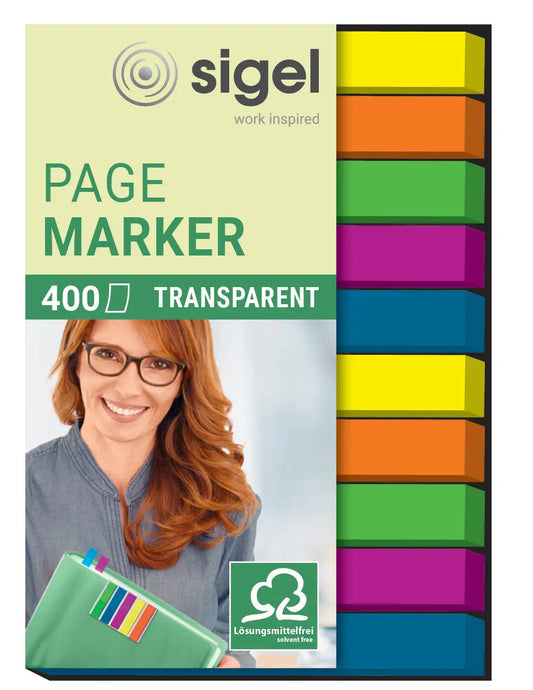 SIGEL Haftnotizen Film 6x50mm HN617 5-farbig ass. 10 x 40 Streifen Idealshop