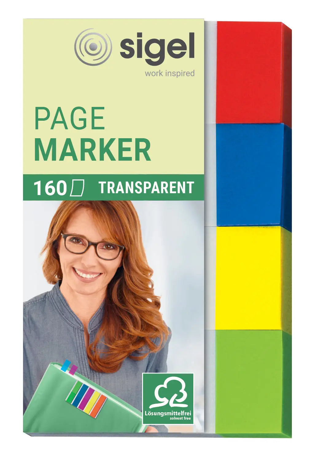 SIGEL Haftnotizen Transp. 20x50mm HN670 4-farbig ass. 4 x 40 Streifen Idealshop