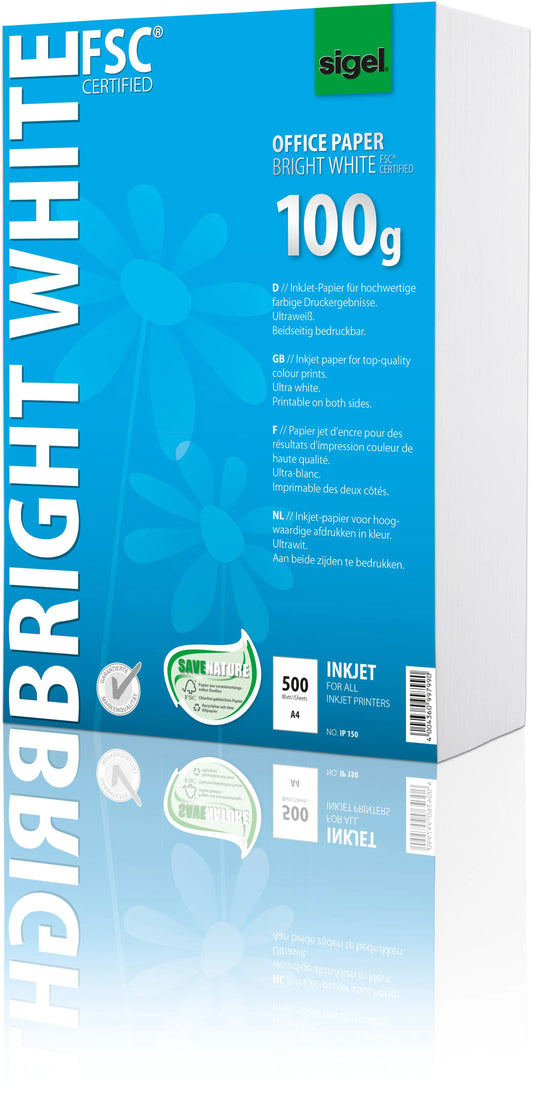 SIGEL Inkjet-Papier A4 IP150 100g Bright white 500 Blatt Idealshop