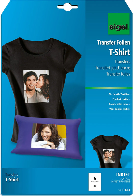 SIGEL Inkjet-Transfer T-Shirt A4 IP653 Textilien 6 Blatt Idealshop