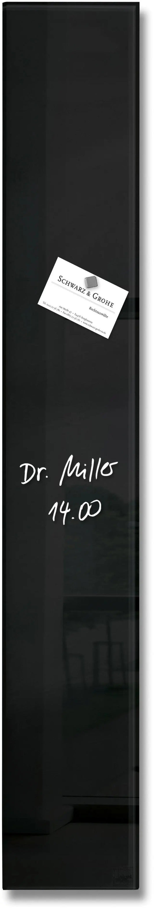 SIGEL Magnettafel Glas GL100 schwarz 120x780x15mm Idealshop