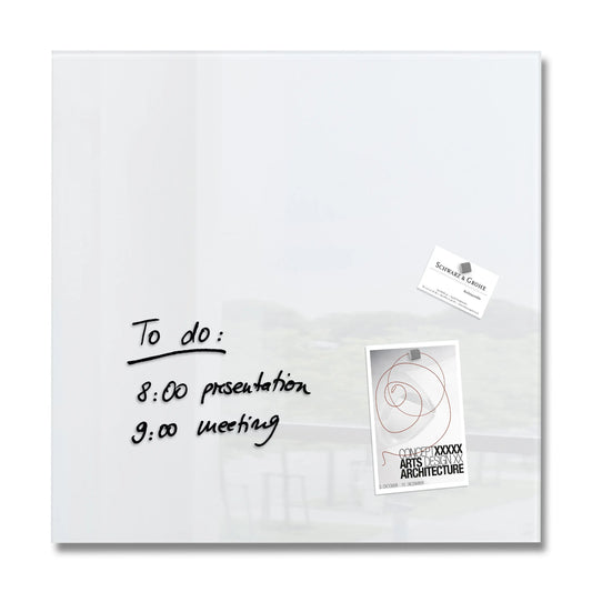 SIGEL Magnettafel Glas GL111 weiss 480x480x15mm Idealshop
