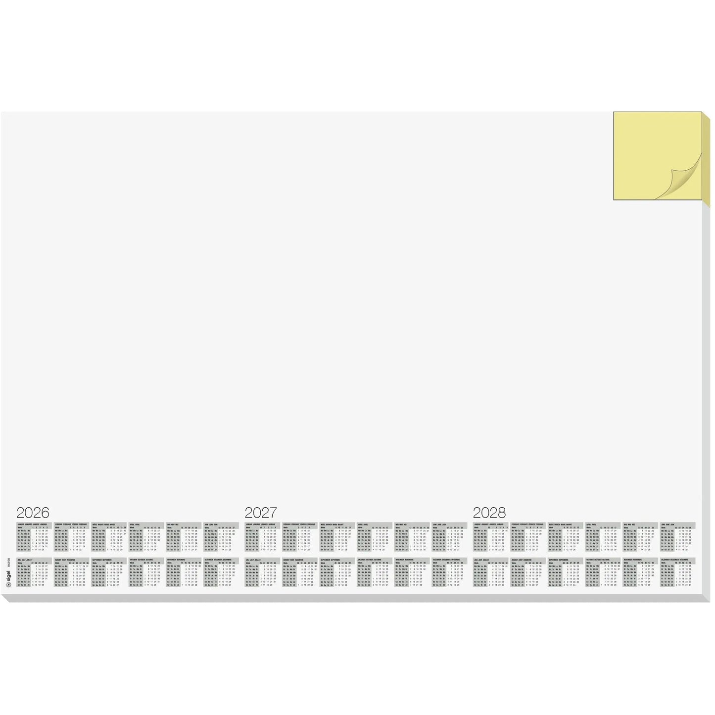 SIGEL Schreibunterlage Memo 26/27/28 H6490 D/E/F/NL 30 Blatt 59.5x41cm Idealshop