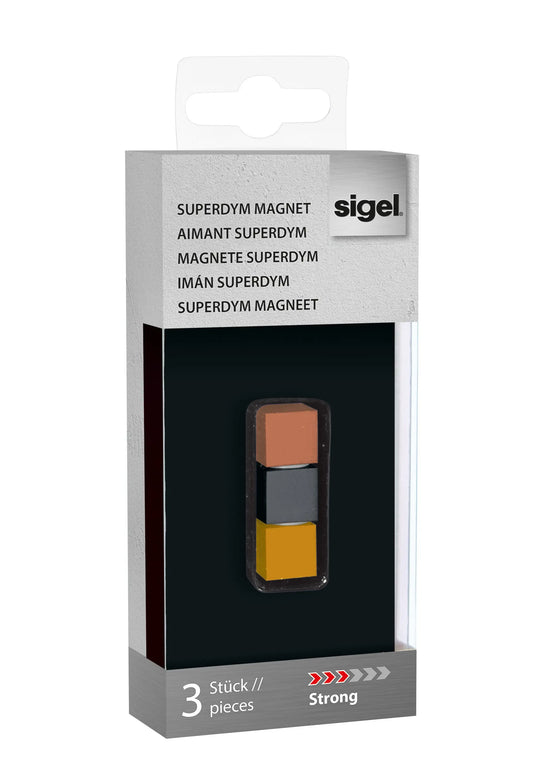 SIGEL SuperDym-Magnete Strong 11mm BA724 titangrau,kupfer,gold 3 Stück Idealshop
