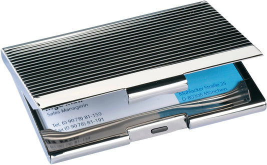 SIGEL Visitenkarten-Etui 62x95mm VZ130 chrom bis 20 Karten Idealshop
