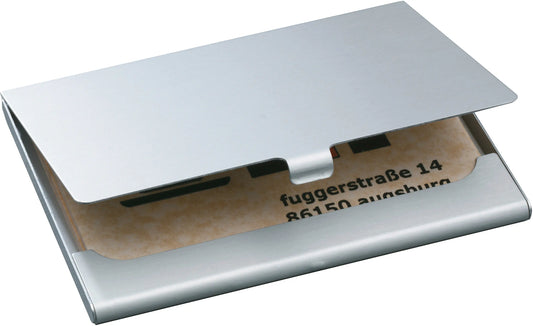 SIGEL Visitenkarten-Etui 63x92mm VZ135 Alu -15 Karten Idealshop
