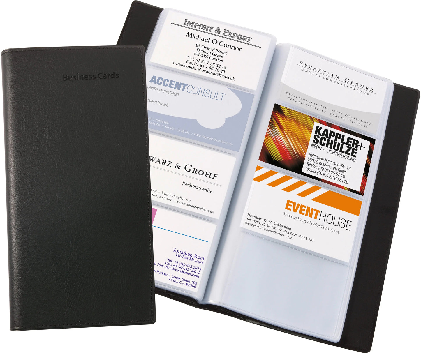 SIGEL     Visitenkarten-Mappe,Lederop. Idealshop