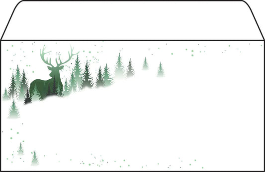 SIGEL Weihnachts-Couvert 11x22cm DU284 90g,Christmas Forest 25 Stück Idealshop