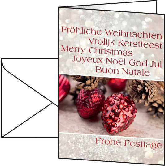 SIGEL Weihnachts-Karte/Couvert A6/A5 DS061 220g 10+10 Stück Idealshop