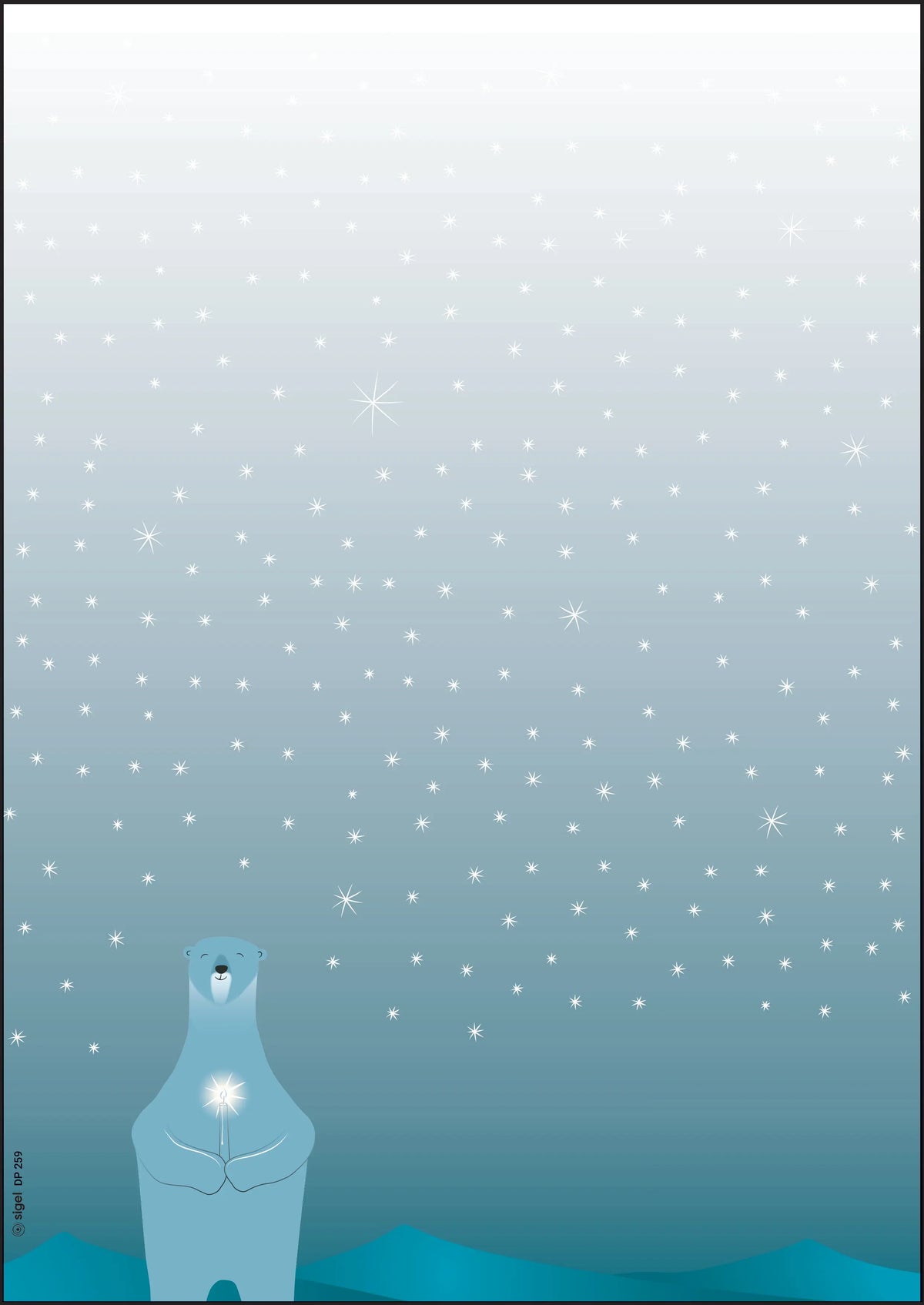 SIGEL Weihnachts-Motiv-Papier A4 DP259 Polar bear with candle Idealshop