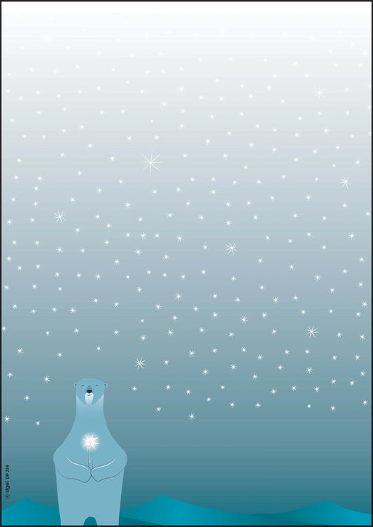 SIGEL Weihnachts-Motiv-Papier A4 DP259 Polar bear with candle Idealshop