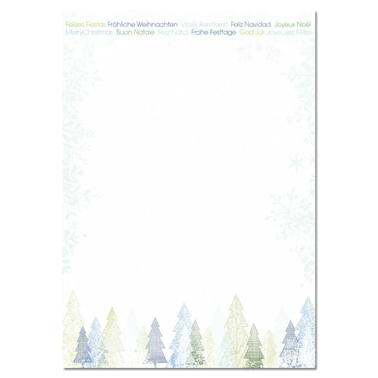 SIGEL     Weihnachts-Papier Trees     A4 Idealshop