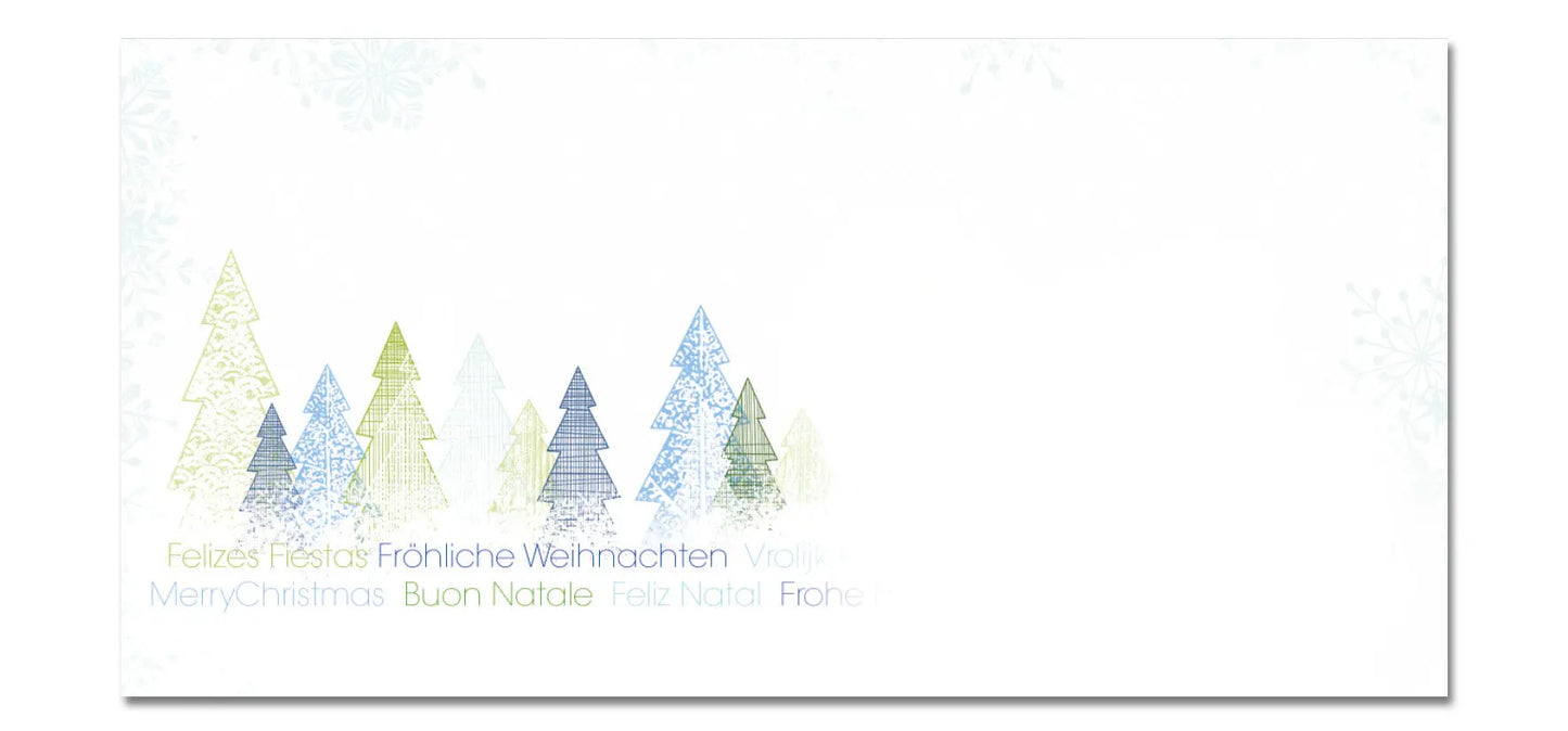 SIGEL Weihnachts-Umschlag Trees DU090 DIN lang (110x220 mm) 25 Stück Idealshop