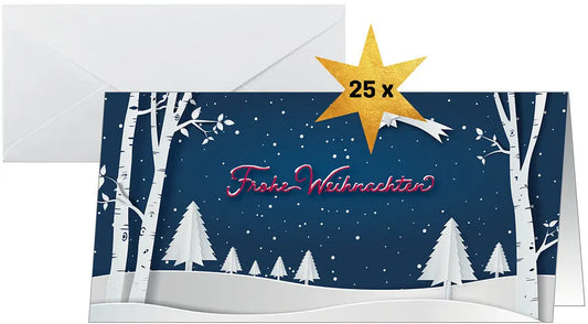 SIGEL Weihnachtskarten DL DS087 Pop up Winterlandschaft 25 Stk Idealshop
