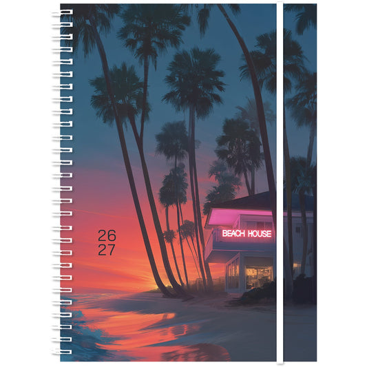 SIMPLEX Schüleragenda Emotions 26/27 500213.27 1W/2S 17M BeachHouse 14.8x21cm Idealshop