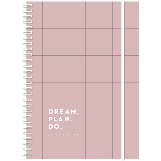 SIMPLEX Schüleragenda Joy Plus 26/27 500424.27 1W/2S 17M altrosa ML 14.8x21cm Idealshop
