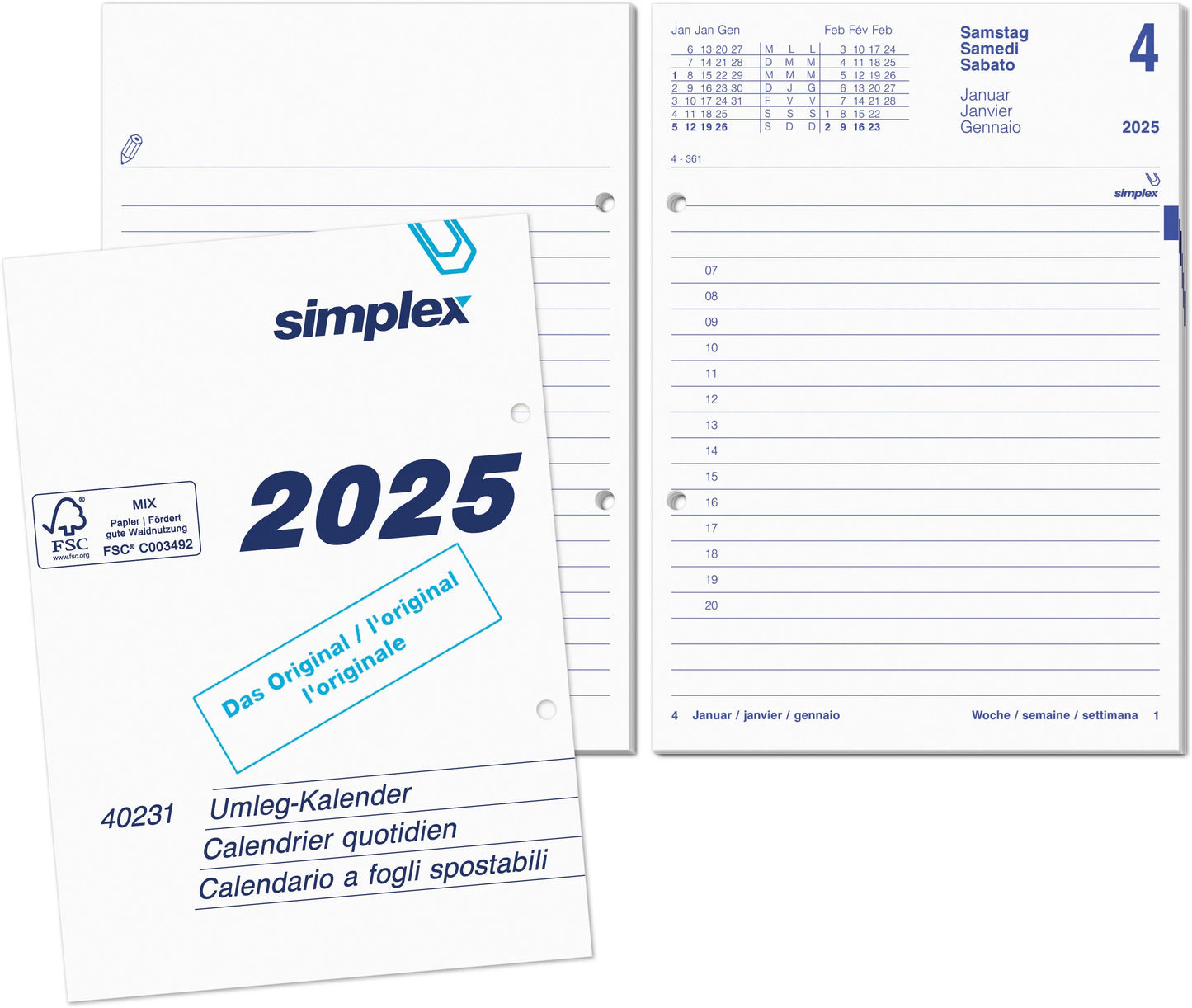 SIMPLEX   Kalendarium               2025 Idealshop