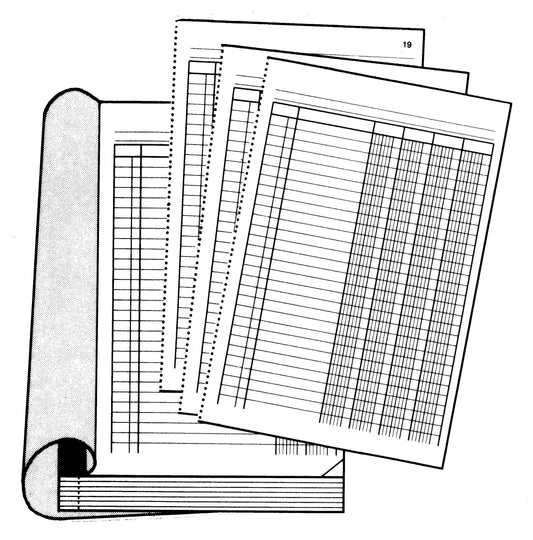 SIMPLEX Kolonnenbuch A4 15477 weiss/blau 50x2 Blatt Idealshop