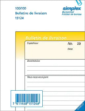 SIMPLEX Lieferscheine F A6 15127F weiss/gelb 50x3 Blatt Idealshop