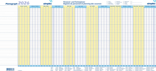 SIMPLEX   Planograph 3 Stück        2026 Idealshop