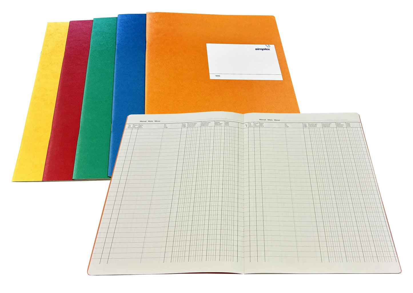 SIMPLEX Postcheckbuch D/F/I A4 18002 ass. 24 Blatt Idealshop