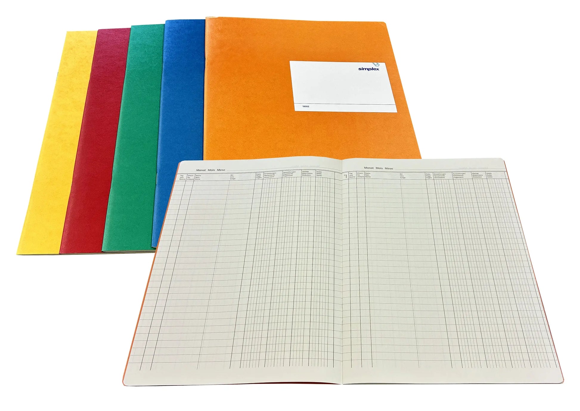 SIMPLEX Postcheckbuch D/F/I A4 18002 ass. 24 Blatt Idealshop