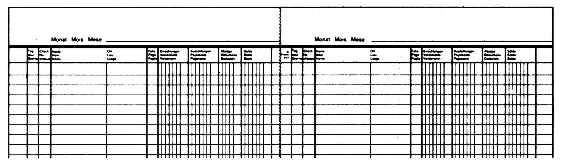 SIMPLEX   Postcheckbuch D/F/I         A4 Idealshop