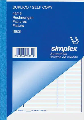 SIMPLEX   Rechnungen D/F/I            A6 Idealshop