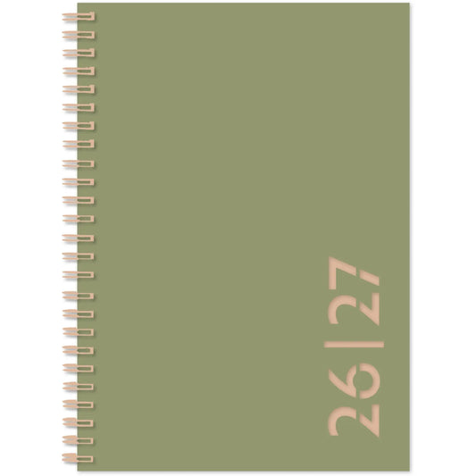 SIMPLEX Schüleragenda Colors 26/27 40133S7.27 1W/2S 17M olive ML 12x16.5cm Idealshop