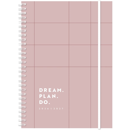 SIMPLEX Schüleragenda Joy Plus 26/27 500424.27 1W/2S 17M altrosa ML 14.8x21cm Idealshop