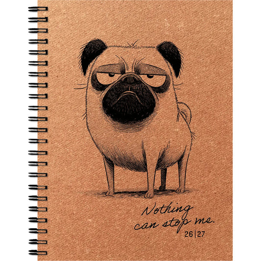 SIMPLEX Schüleragenda Leather 26/27 500404.27 1W/2S 17M BadMood ML 12x16.5cm Idealshop