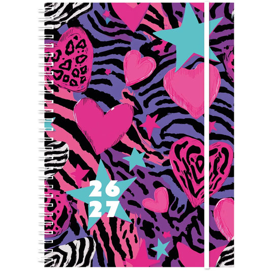 SIMPLEX Schüleragenda Touch 26/27 500431.27 1W/2S 17M Heart ML 12x16.5cm Idealshop