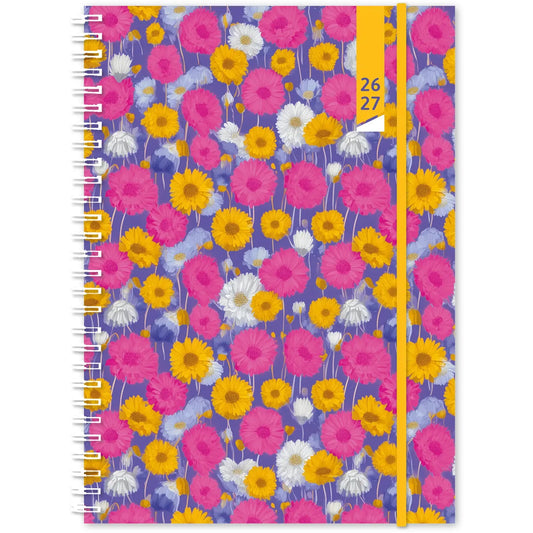 SIMPLEX Schüleragenda Touch 26/27 500433.27 1W/2S 17M Floral ML 12x16.5cm Idealshop
