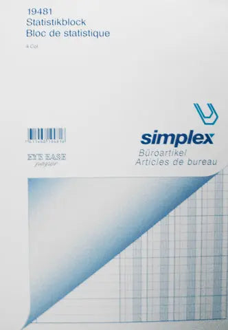 SIMPLEX Statistikblock A4 19481 grün 50 Blatt Idealshop