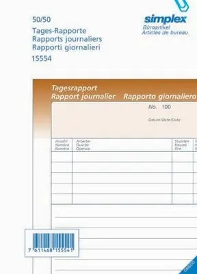 SIMPLEX   Tages-Rapporte D/F/I        A5 Idealshop