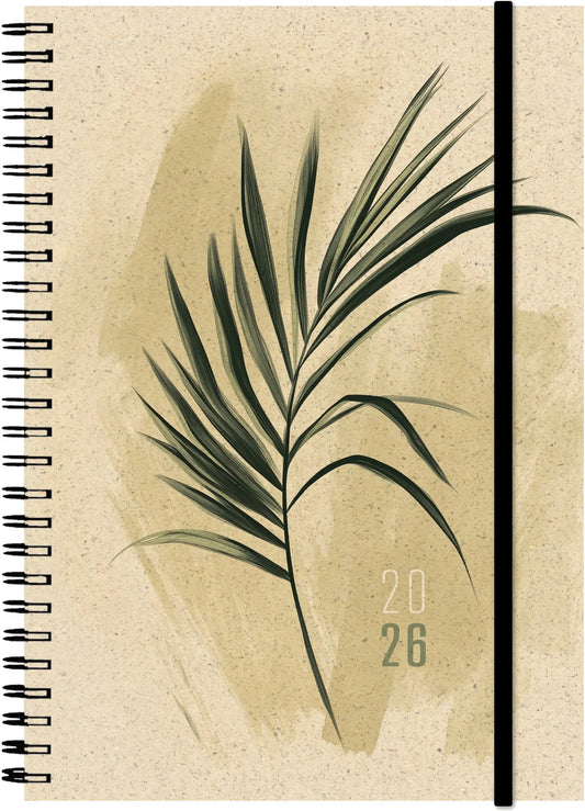 SIMPLEX Wochenagenda Graspapier 2026 40407.26 1W/2S Leaf ML 14.8x21cm Idealshop