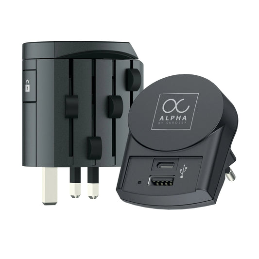 SKROSS World Adapter Premium Series 1.104103 Alpha Europe USB Charger A&C Idealshop