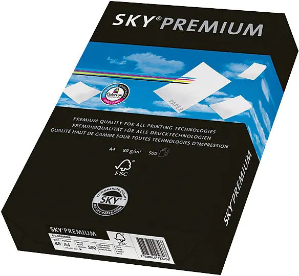 SKY Premium Papier A4 88151276 80g, weiss 500 Blatt Idealshop