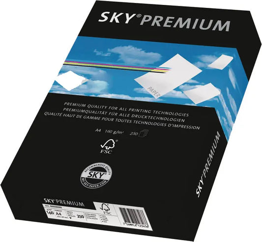 SKY Premium Papier A4 88233204 160g, weiss 250 Blatt Idealshop