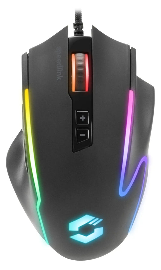 SPEEDLINK DECUS NX Gaming Mouse RGB SL-680024-RRBK Wired, Rubber-Black Idealshop
