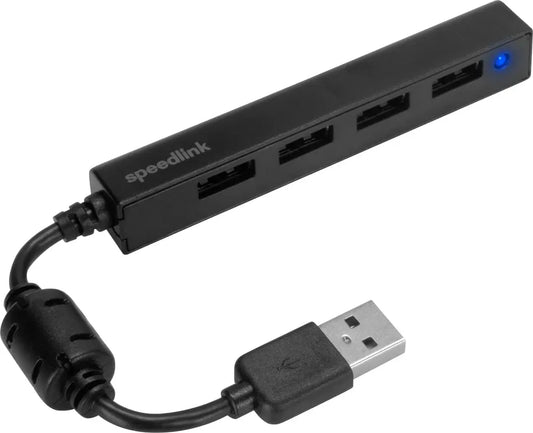 SPEEDLINK SNAPPY SLIM USB HUB 2.0 SL140000B 4-Port black Idealshop