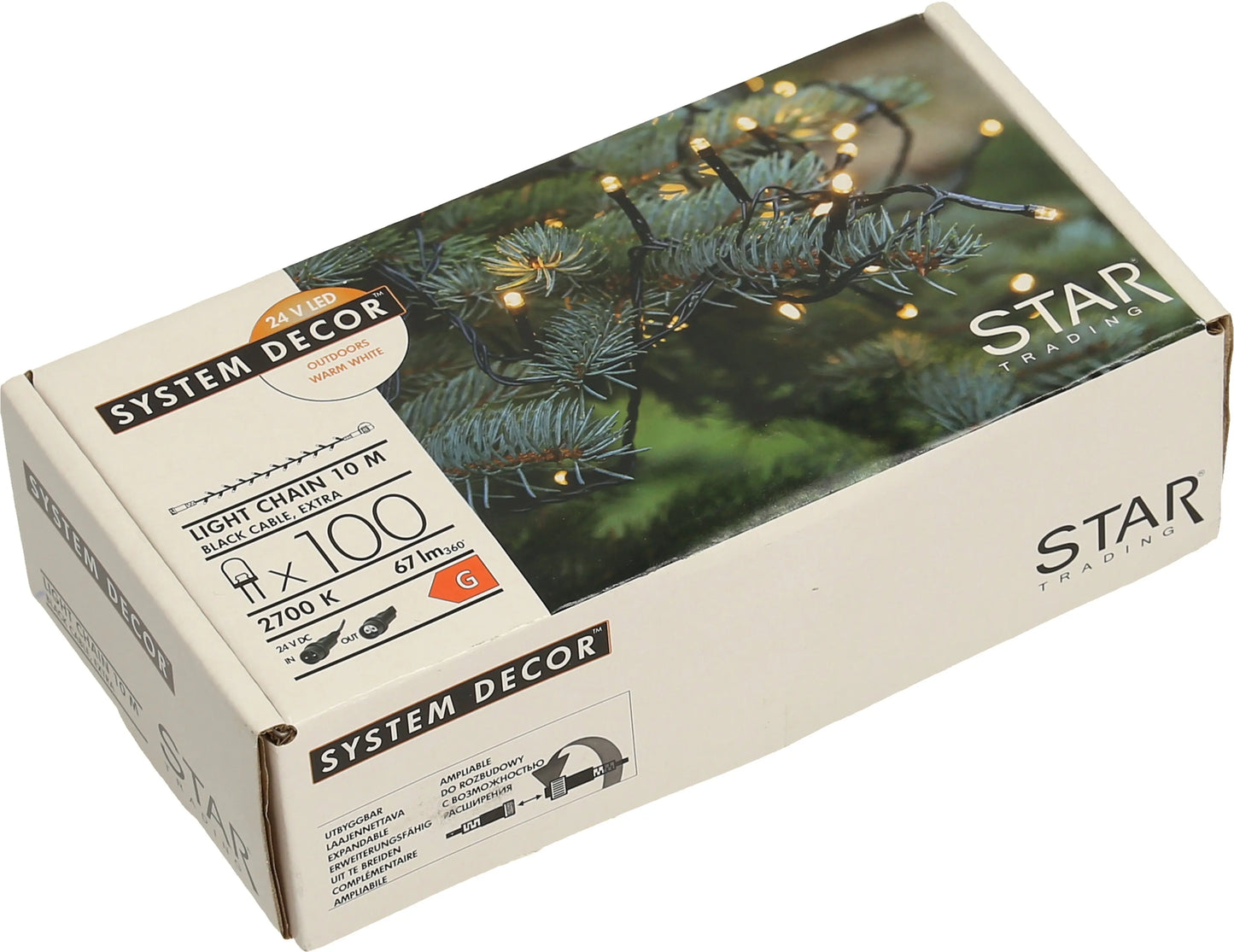 STAR TRADING System Decor Lichterkette 10m 12.495-12 schwarz Idealshop